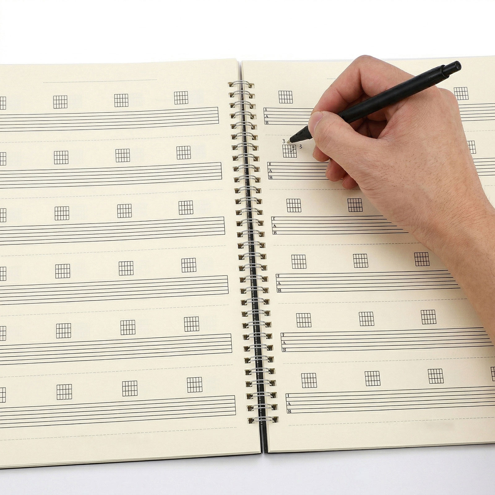 Blank Sheet Music Notebook - 2 stuks gitaartabulatuur notitieboek, 6 snaren,