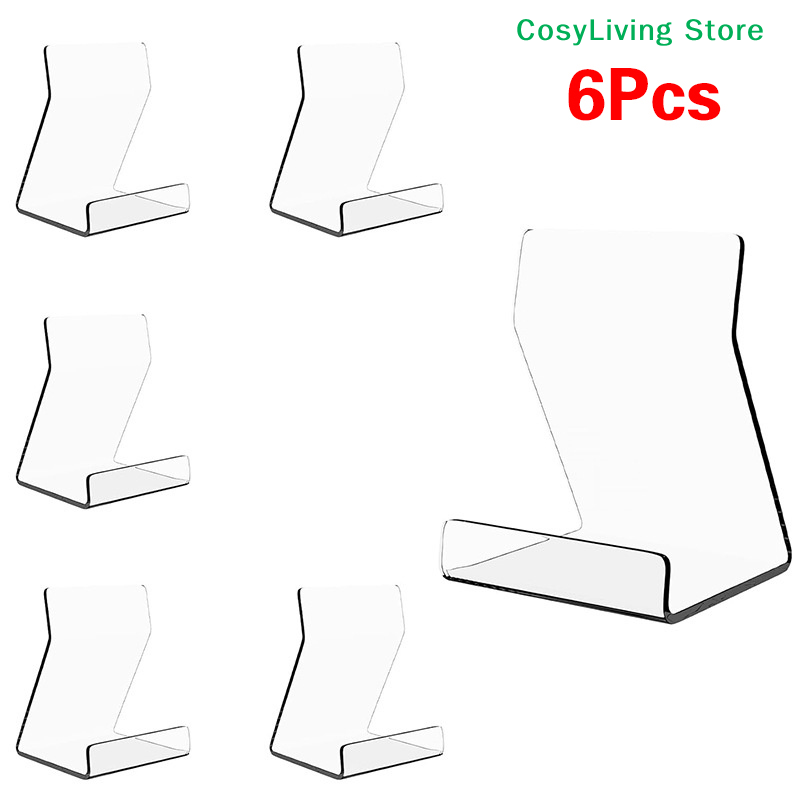 Clear Acrylic Book Stand Holder - 1/2/6 stuks transparante desktop acryl displaystandaard