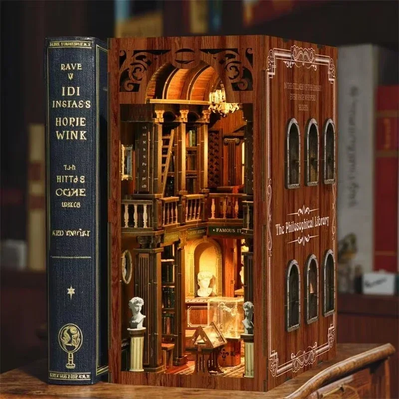 Het filosofische boekenkastje  - Diy Wooden Book Nook Kit Shelf Insert recensie en prijs