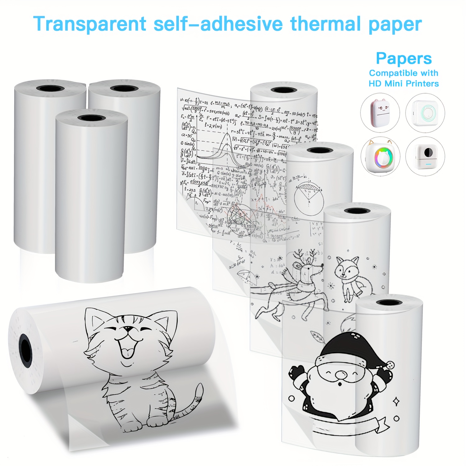 2/4/8 rollen helder zelfkleven - Mini Pocket Thermal Printer Paper Roll recensie en prijs
